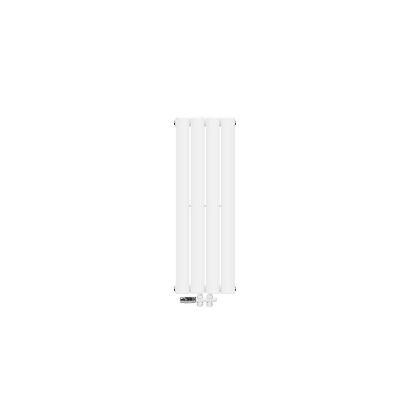 Foto van Paneelradiator enkellaags 900x300 mm wit met voet aansluitset ml-design