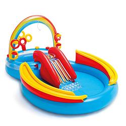 Foto van Intex opblaaszwembad rainbow ring play center 297x193x135 cm 57453np