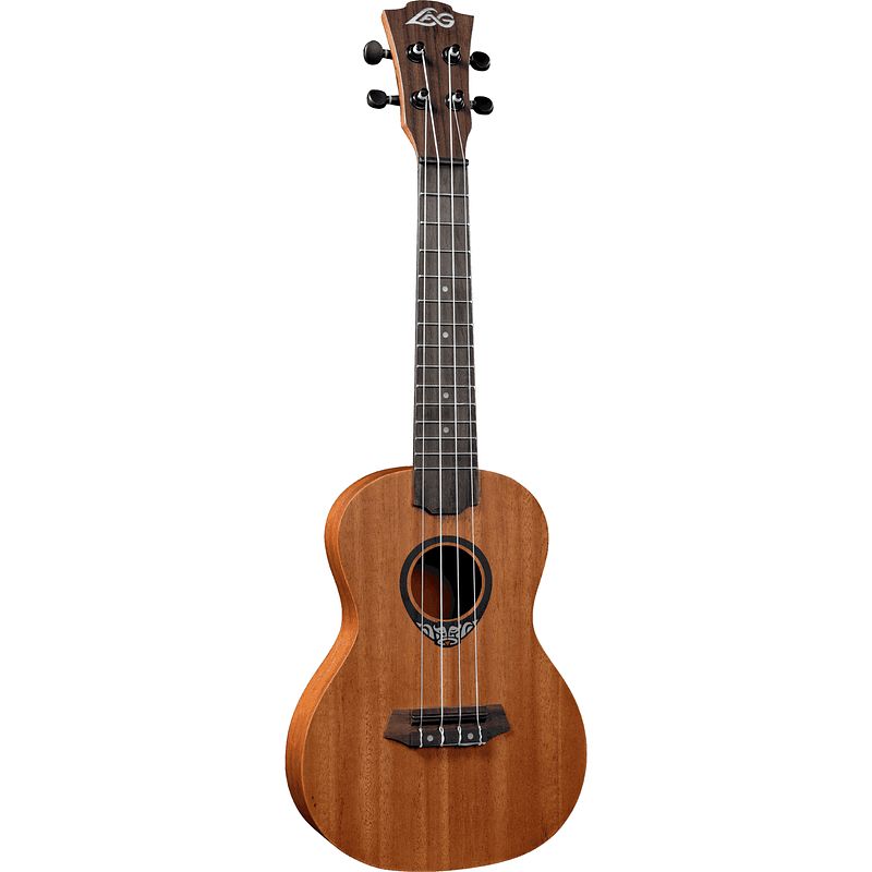 Foto van Lag guitars tiki uku 110 tku110c thinline concert ukelele met gigbag