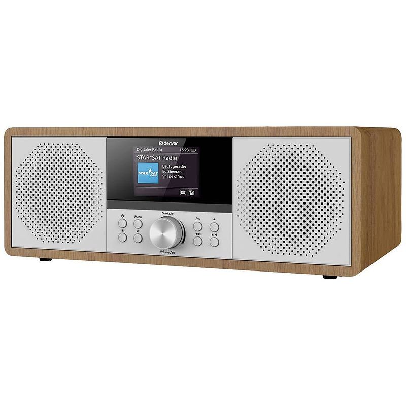 Foto van Denver mir-270 - microset - dab - internet - radio - cd speler - aux - bluetooth - hout