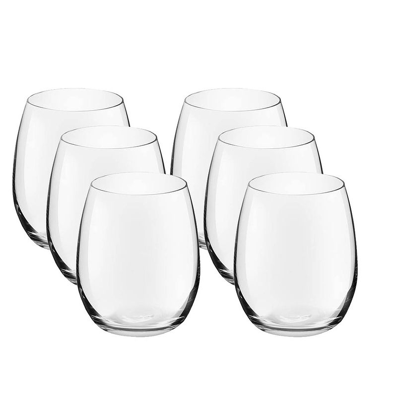 Foto van 6x drinkglazen/waterglazen bouquet 390 ml - drinkglazen