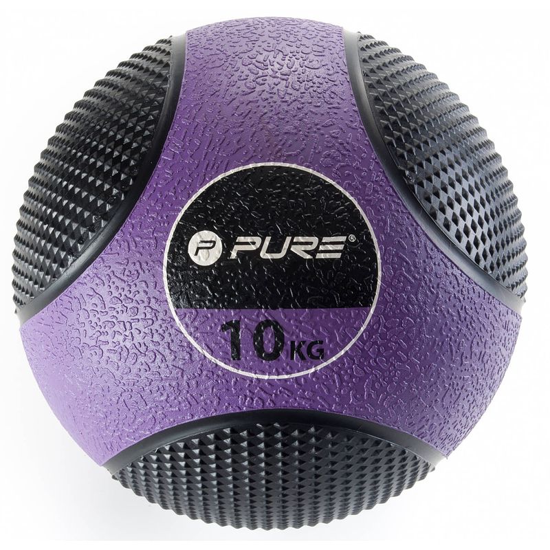 Foto van Pure2improve medicine ball 10 kg paars/zwart