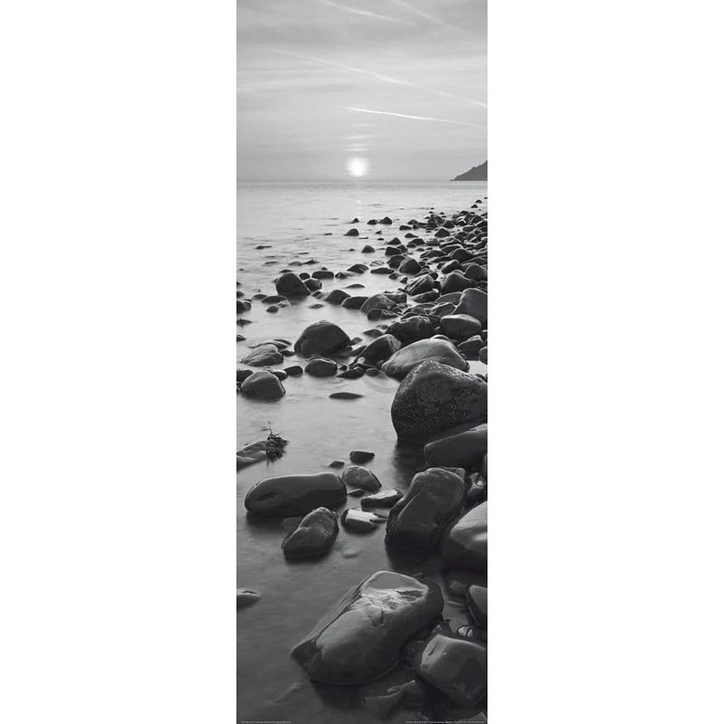 Foto van Adam burton - bossington beach at sunrise kunstdruk 33x95cm