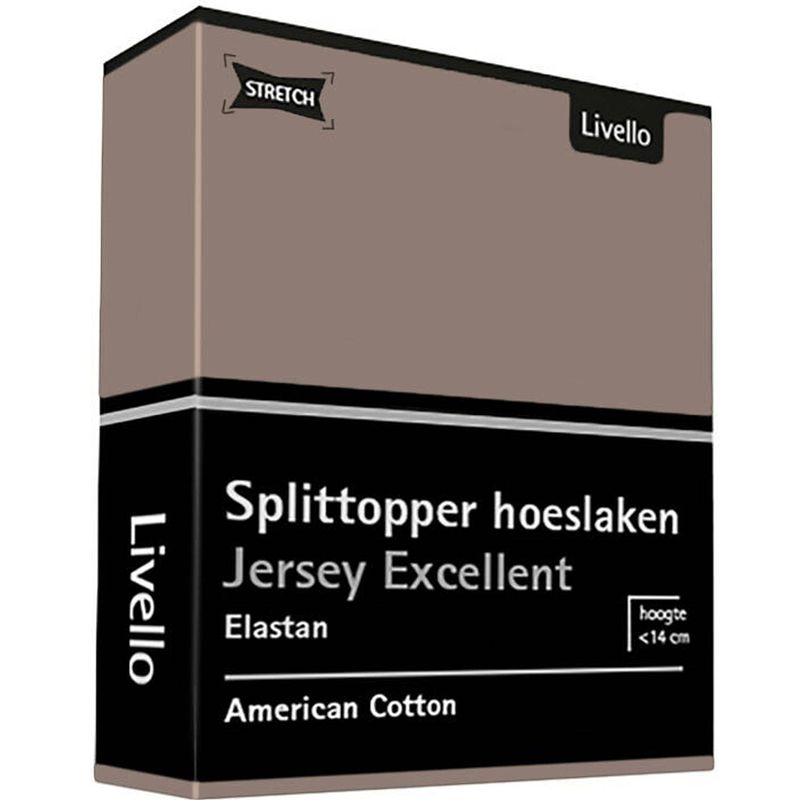 Foto van Livello hoeslaken splittopper jersey excellent - 140 x 200