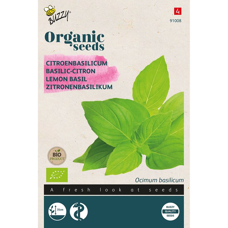 Foto van Buzzy - organic basilicum citroensmaak (bio)