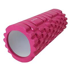 Foto van Tunturi yoga foam grid roller - 33 cm - roze