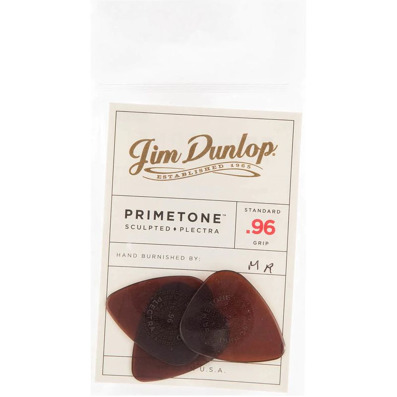 Foto van Dunlop primetone standard grip pick 0.96mm plectrumset (12 stuks)