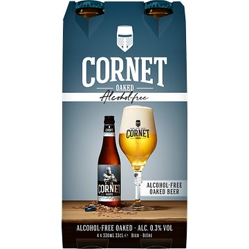 Foto van Cornet belgisch blond alcoholvrij 0,3% fles 4 x 330ml bij jumbo