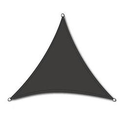 Foto van Compleet pakket: nc outdoor schaduwdoek driehoek 5m antraciet met rvs bevestigingsset en buitendoekreiniger
