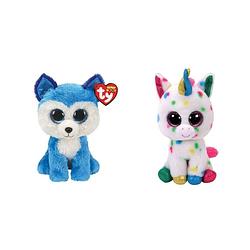 Foto van Ty - knuffel - beanie boo's - prince husky & harmonie unicorn