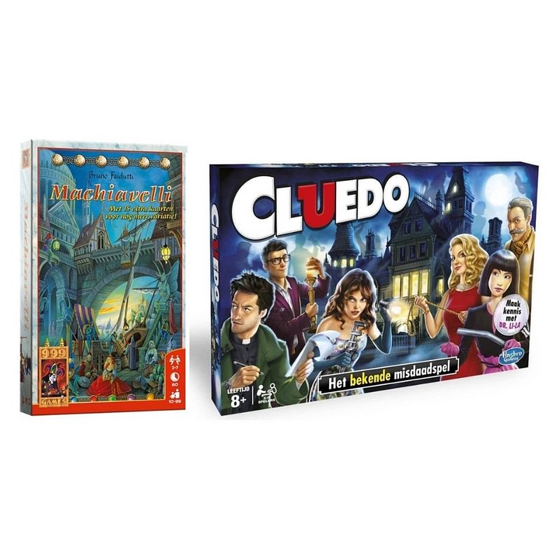 Foto van Spellenbundel - 2 stuks - machiavelli & hasbro cluedo