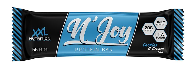 Foto van Xxl nutrition n'sjoy protein bar - cookies & cream
