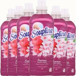 Foto van Soupline wasverzachter - framboos & bloemen - 6x40 wasbeurten - voordeelverpakking