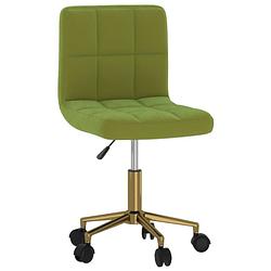 Foto van The living store draaistoelen eetkamerstoelen - lichtgroen fluweel - verstelbare zithoogte - 40x47x76-87.5 cm -