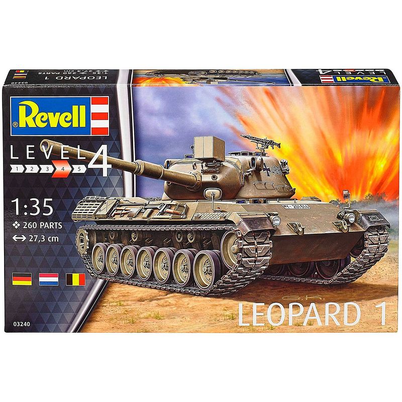 Foto van Leopard 1 revell - schaal 1 -35 - bouwpakket revell militair