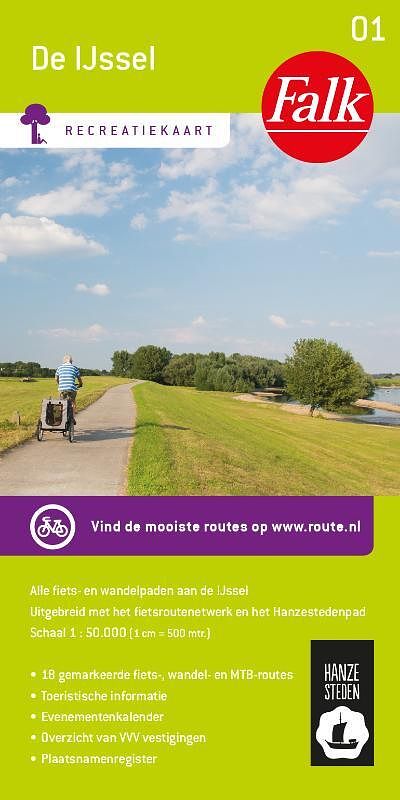 Foto van Falk recreatiekaart 01 de ijssel - paperback (9789028704565)