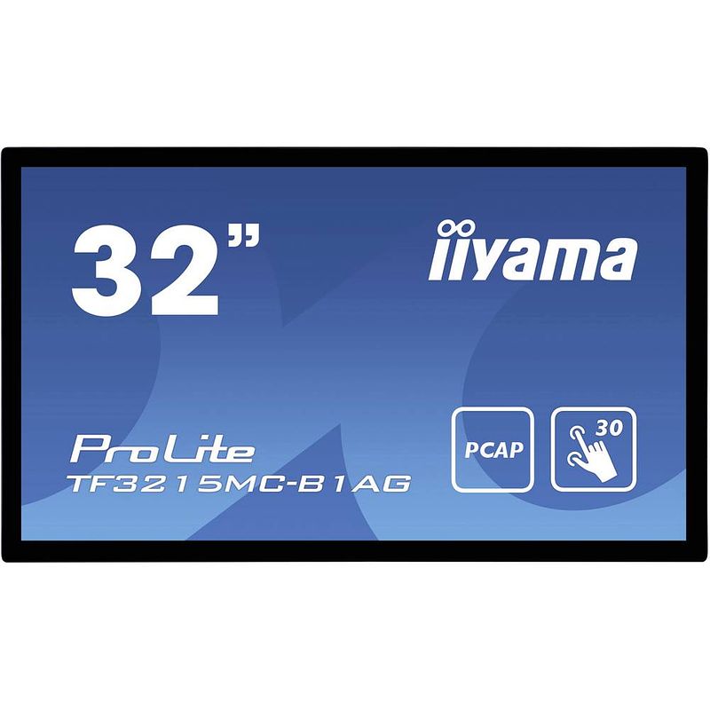 Foto van Iiyama prolite tf3215mc-b1ag touchscreen monitor 80 cm (31.5 inch) energielabel f (a - g) 1920 x 1080 pixel full hd 8 ms hdmi, vga amva3-led