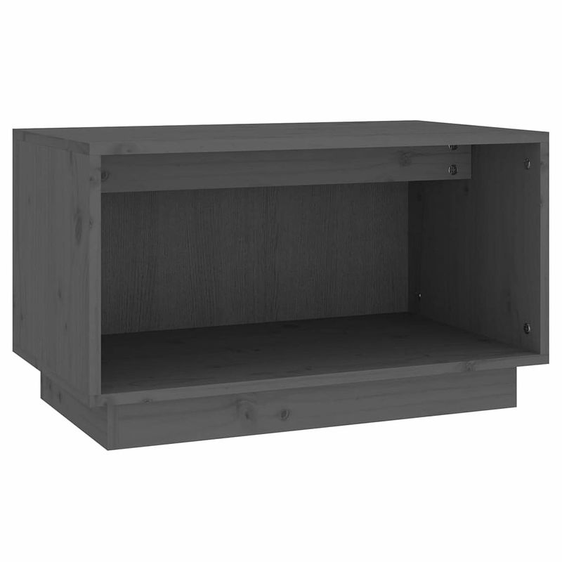 Foto van Vidaxl tv-meubel 60x35x35 cm massief grenenhout grijs