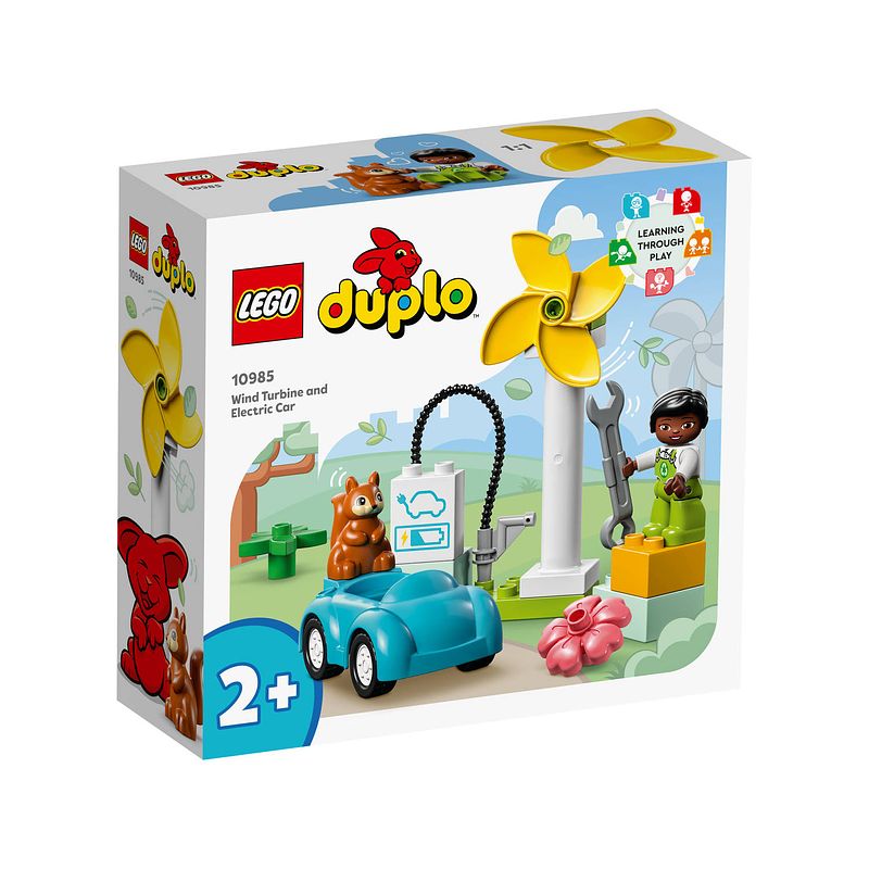 Foto van Lego duplo town windmolen en elektrische auto 10985