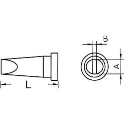 Foto van Weller lt-b soldeerpunt beitelvorm, recht grootte soldeerpunt 2.4 mm inhoud: 1 stuk(s)