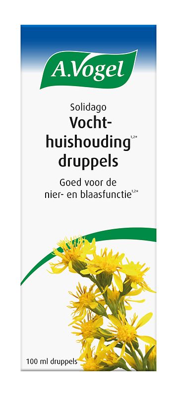 Foto van A.vogel solidago vochthuishouding druppels