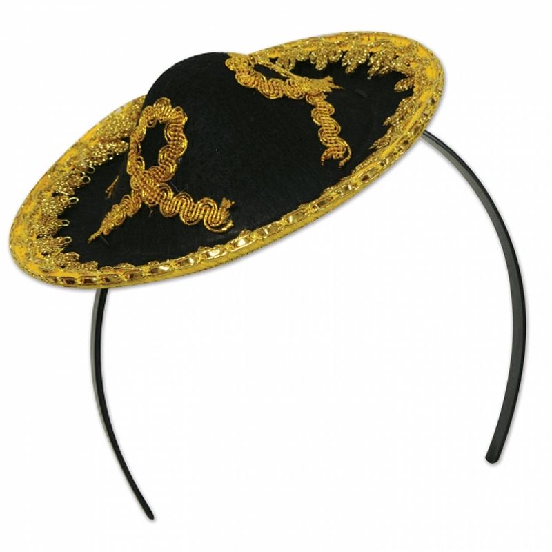 Foto van Mini verkleed sombrero op haarband - verkleedhaardecoratie