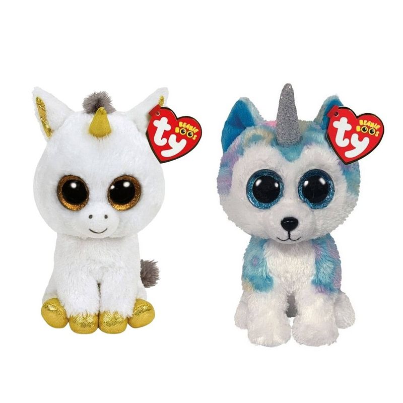 Foto van Ty - knuffel - beanie boo's - pegasus unicorn & helena husky