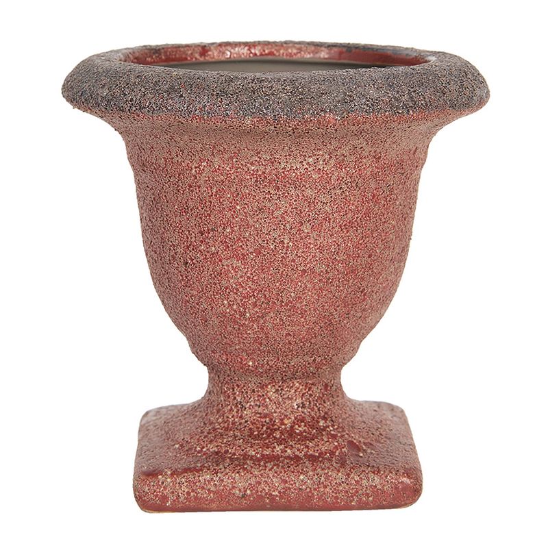 Foto van Clayre & eef bloempot 12 cm rood keramiek bloempot binnen plantenpot plant pot rood bloempot binnen plantenpot