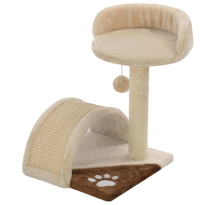 Foto van Vidaxl kattenkrabpaal met sisal krabpaal 40 cm beige en bruin