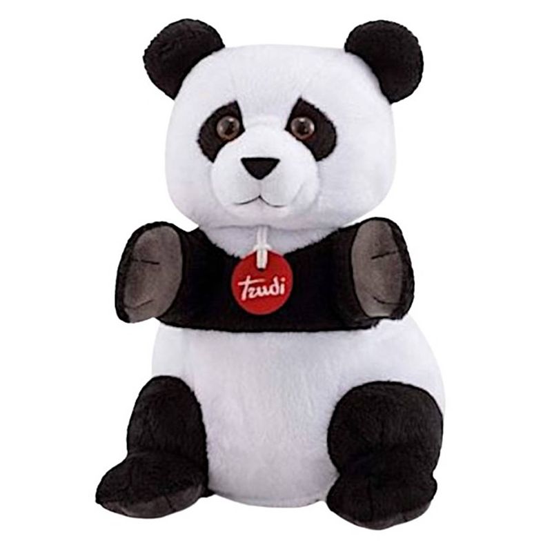 Foto van Trudi handpop panda 24 cm pluche zwart/wit