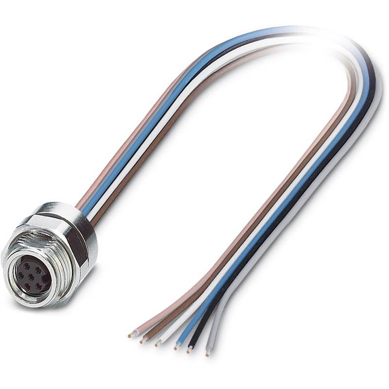 Foto van Phoenix contact 1453465 sensor/actuator steekconnector m8 aantal polen: 6 bus, inbouw 0.50 m 1 stuk(s)