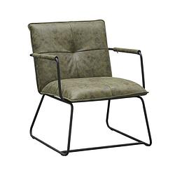 Foto van Industriële fauteuil hailey groen ecoleder