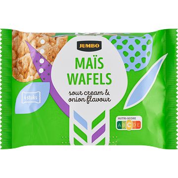 Foto van Jumbo maiswafels sour cream & onion 4 x 30,8 g