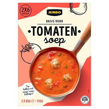 Foto van Jumbo basis voor tomaten soep 2 x 85g