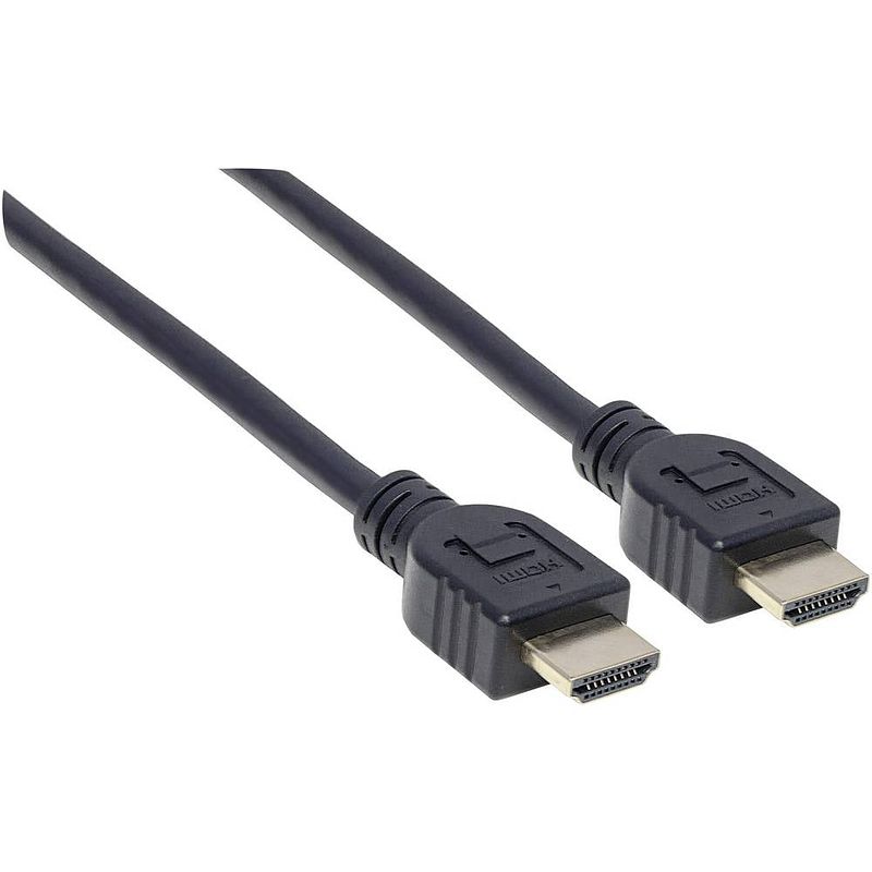 Foto van Manhattan hdmi aansluitkabel hdmi-a stekker, hdmi-a stekker 3.00 m zwart 353946 ul gecertificeerd, ultra hd-hdmi hdmi-kabel