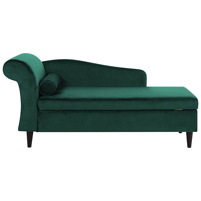 Foto van Beliani luiro - chaise longue-groen-fluweel