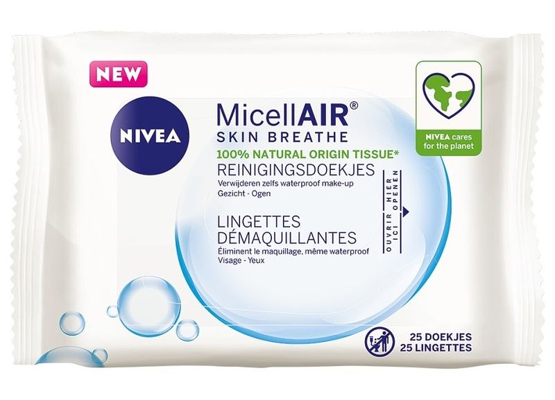 Foto van Nivea micellair skin breathe reinigingsdoekjes