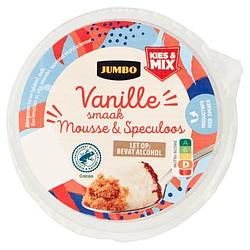Foto van 4 voor € 2,50 | jumbo mousse vanille smaak & speculoos 65g aanbieding bij jumbo