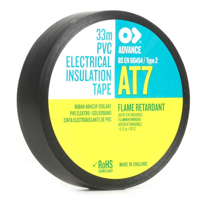 Foto van Advance at7 pvc tape 38mm-33m wit