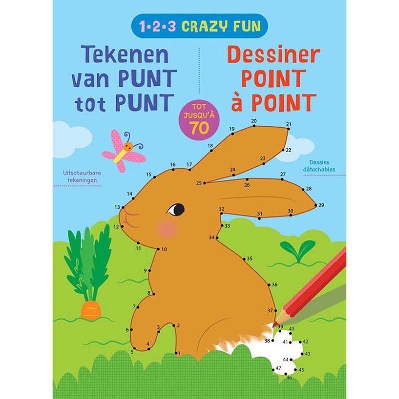 Foto van Deltas 1-2-3 kidsfun tekenboek - tekenen van punt tot punt 70