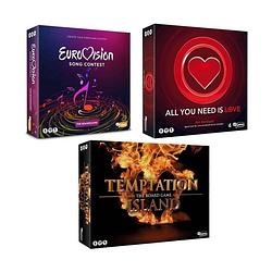 Foto van Spellenbundel - 3 stuks - eurovisie songfestival spel & all you need is love bordspel & temptation island