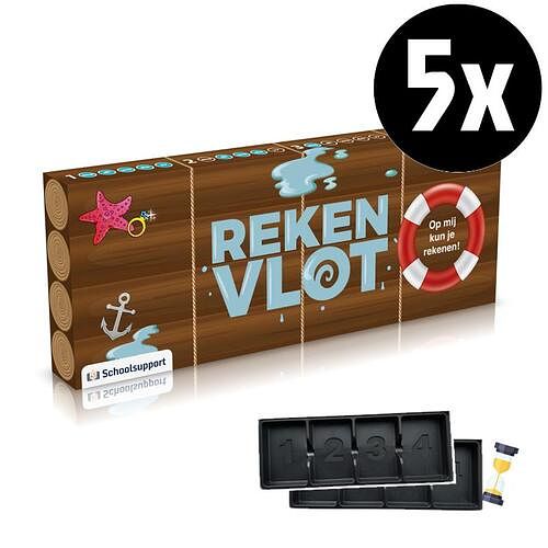 Foto van Rekenvlot leitnerbox 5 - set 5st, incl. zandlopers - overig (7448146657628)