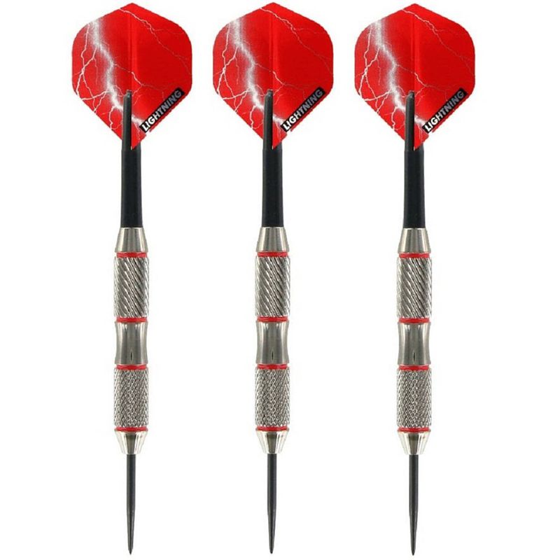 Foto van 1x set van 3 dartpijlen blackjack brass red 23 grams - dartpijlen