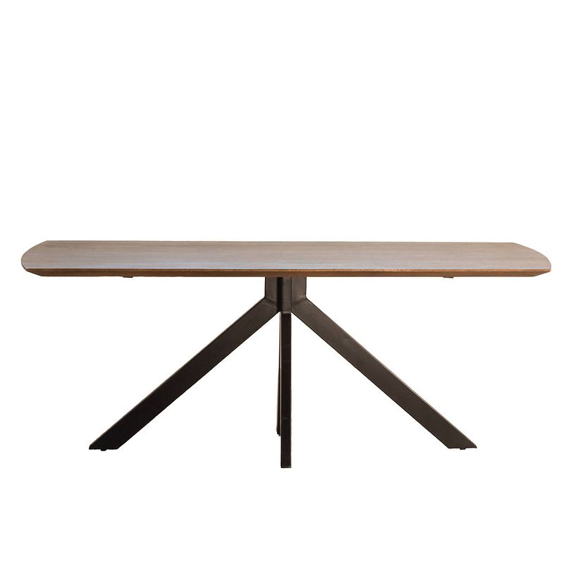 Foto van Giga meubel eettafel deens ovaal bruin 200 cm - mangohout - tafel batti