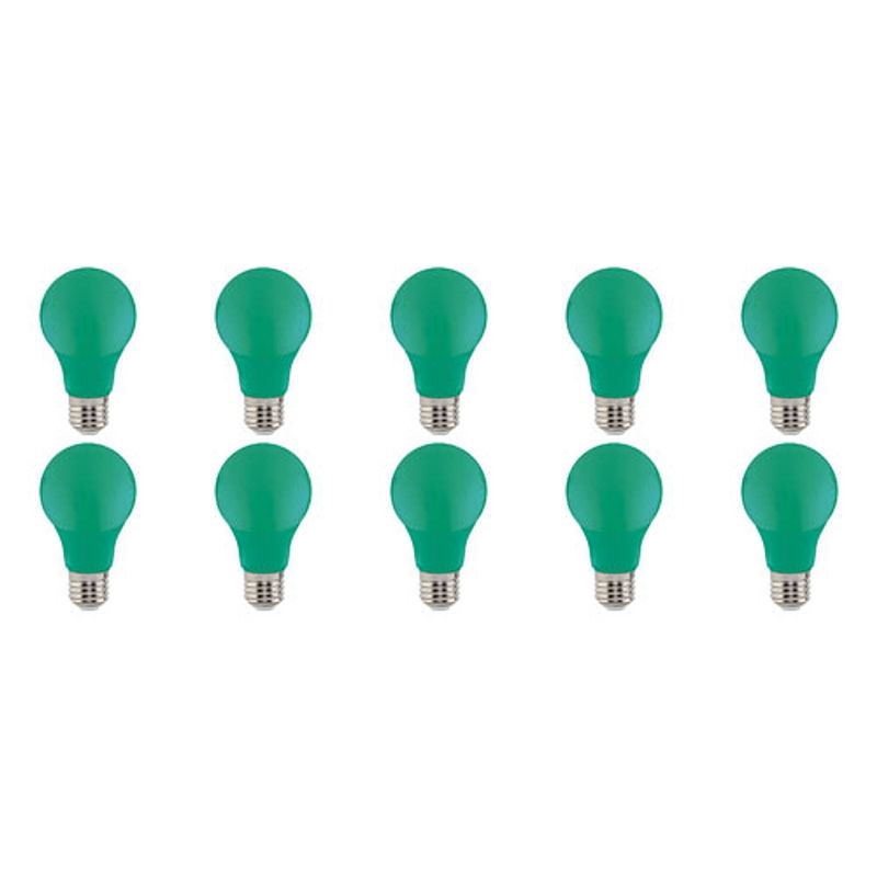 Foto van Led lamp 10 pack - specta - groen gekleurd - e27 fitting - 3w