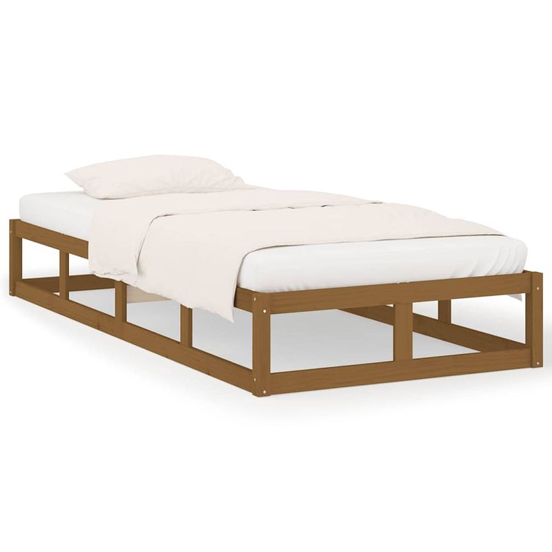 Foto van Vidaxl bedframe massief hout honingbruin 100x200 cm