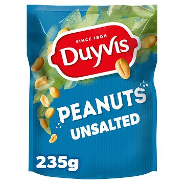 Foto van Duyvis pinda's ongezouten 235gr bij jumbo