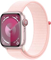 Foto van Apple watch series 9 41mm roze aluminium sport loop