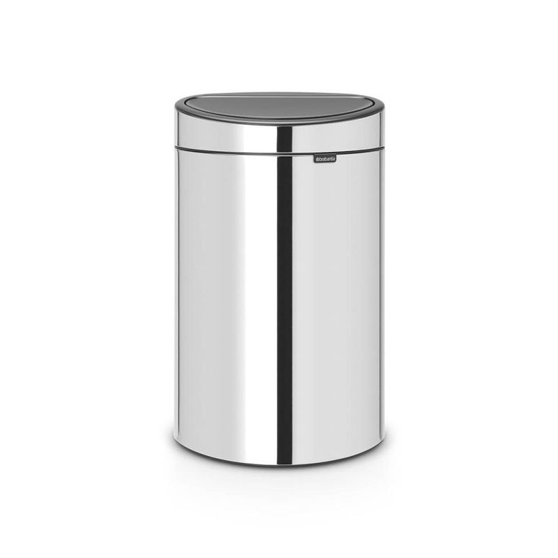 Foto van Brabantia touch bin afvalemmer 40 liter met kunststof binnenemmer - brilliant steel