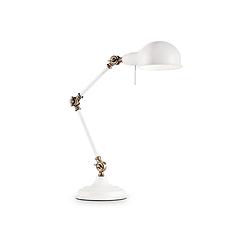 Foto van Moderne tafellamp truman - wit - ideal lux - e27